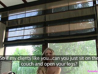 Female Agent - Cute Blonde Gets All the Pussy and Cock She Wants