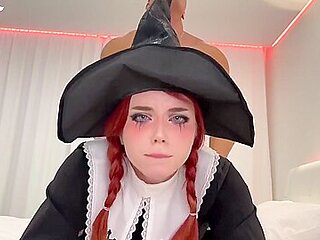 Ass Fucking & Snatch Fuck With Depraved Witch Real Girl Orgasm, Cum On Face & Butt Creampie