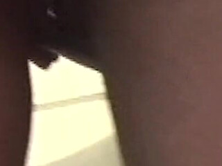Ebony Amateur Spreads Wide for White Cock