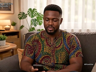 two african nigerian naija young and mature ebony black horny couple raw sexual intercourse in a village house [AI Generated]