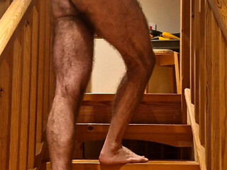 Hairy Walk up Stairs