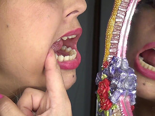 Playing with My Uvula, Tongue and Mouth in Front of a Mirror