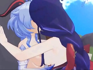 GANYU AND RAIDEN SHOGUN KISSING(GENSHIN IMPACT)
