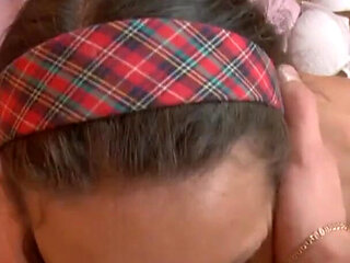 Beautiful brunette loves sucking and anal fucking