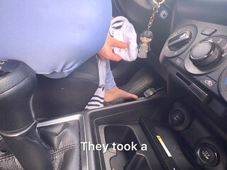 My Lover Plays with His Feet on the Pedals of His Car