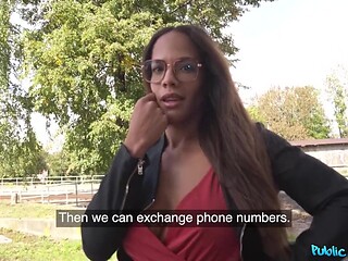 Public Agent MILF gets a horny blowjob from a French tourist with an