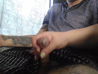 jerking off a cock and sucking on the bus part 2