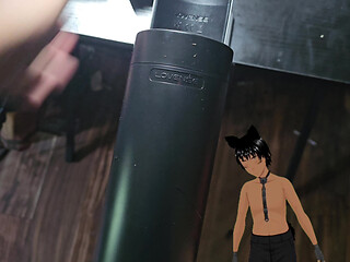 Using a machine to suck my dick!