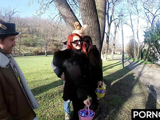 Easter Egg Hunt Turns Into Katy Rose's Ginger Cunt-Stuffing Orgy With Dan!