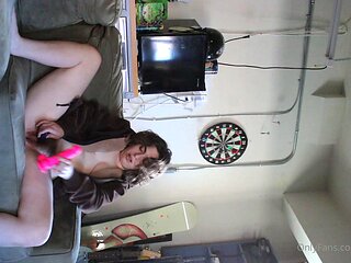 Amateur double toy masturbation