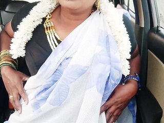 Indian Bhabi Car Sex. Beautiful Saree Housewife Try to Fucking with Stepson Car Drive.telugu Dirty Talks.