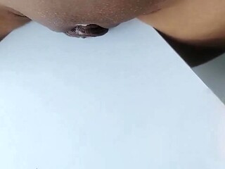 Cute Asian Teen Fingers Herself on Furniture