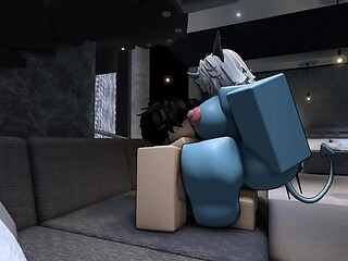 Having rough Roblox sex with hot demon