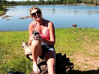 Amateur travesty outdoor solo