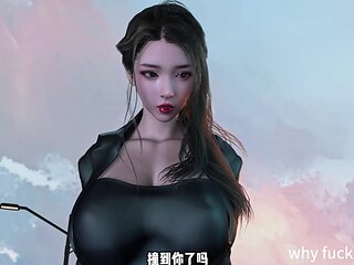 3D Hot Asian BBW Stepsister Cheating with Big Dick Old Stepfather