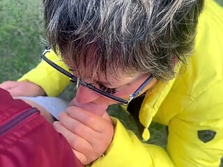 The Anal Granny Outdoors!!!
