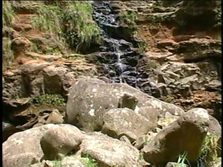 Hot Big Tits Blondie and Redhair Play with Their Pussies at the Waterfall