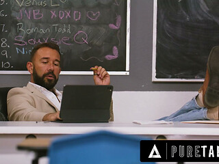 PURE TABOO Desperate Lesbians Pixie Smalls & Myra Moans Let Pervert Teacher Fuck Them To Stop Bully