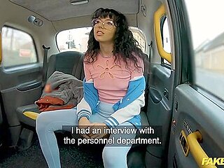 Teen 18+ Brunette Hair Has A Wild Time In The Back Of The Taxi
