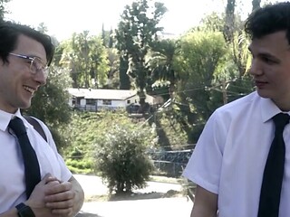 Big boobs housewife seduces two hormonal missionaries