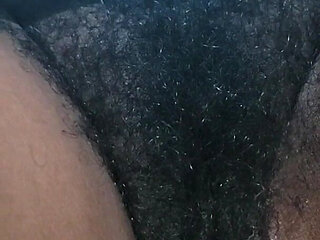 Stepmom Teasing with Hot Lingerie Hairy Pussy Close-up