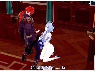 Genshin Impact: Ganyu Gets Fucked and Teased by Diluc in the Office - Kawaii Girl