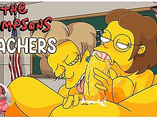 Threesome With Busty Teachers Sucking Balls And Huge Penis - Animations Parody