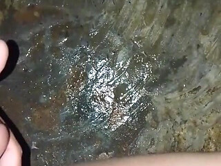 Ejaculate Alone in our Old Type Toilet with hands