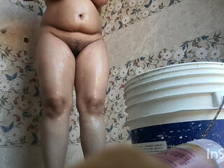 I went to my aunty's house today to take a bath.