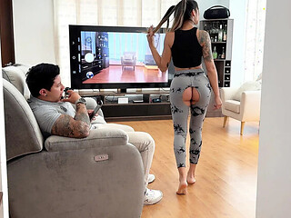 Stepdaughter Rides Dildo on Robot Vacuum! Horny Teen Winter Steph Fucked by Stepdad in Taboo Family Sex