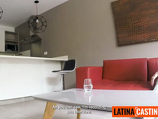 Amateur Latina redhead whines about everything but I power through her