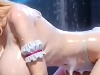 Just a Beautiful Blonde Showering, Ai Animation