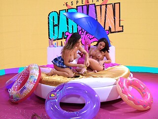 Wild Carnival Party With Hot Babes Playing Erotic