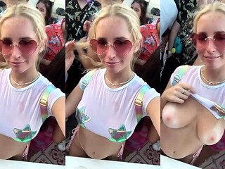 Boobs Bouncing Tits Busty Festival Nipples Petite Tanlines Tits Porn GIF by madisonmoores