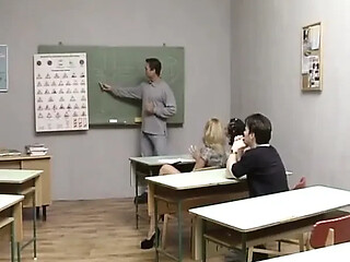 Two German Student Girls Getting Fucked by a Student and a Teacher