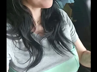 Vaping Naked during Drive Car