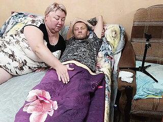 Stepmom wakes me up with deep blowjob