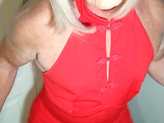 Little Red Dress, Cumming Everywhere