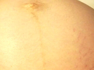 Giantess Blonde Pregnant Stepsister Shows Her Big Belly and Stretch Marks to Tiny Stepbrother Then Farts on Him