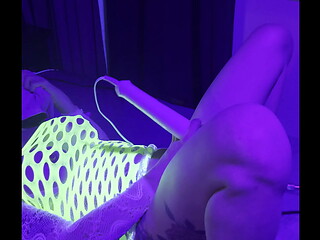 Sexy blonde plays dirty after hours at the clib