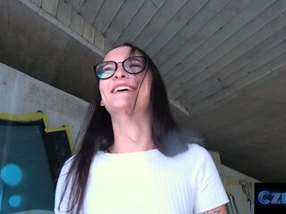 Czech porn - fleshy bootie czech is fucked in public under a bridge