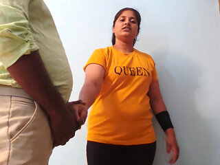 Female gym Trainer sex with new Student in unexpected situation  Hindi Voice full video