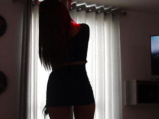 Latina with Perfect Body Dances for Me in Pole Dance