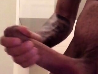 I masturbate very hard in the bathroom in front of the