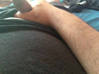 strong guy likes to have his monster cock shown