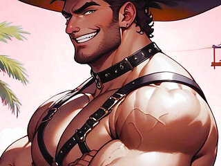 Anime Hentai Young Muscle and Old Farmers Orgy Gay