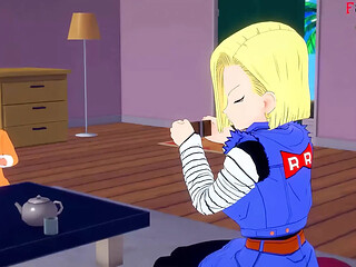 Android 18 wakes up in the night to fuck Roshi - Dragon Ball Zex Series