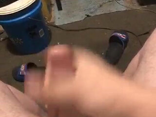 Solo stroking my cock