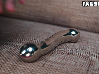 Extreme Anal Solo Silver Toy Prolapse Play