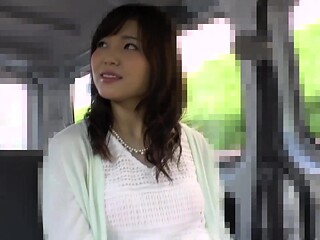 Petite Japanese girl gives a sloppy blowjob